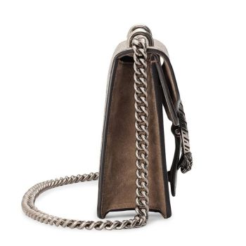 Túi Đeo Chéo Nữ Gucci Dionysus GG Supreme Mini Bag Màu Nâu