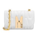 Túi Đeo Chéo Nữ Moschino Mini Quilted Bag With Shoulder Strap Màu Trắng