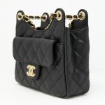 Túi Đeo Chéo Nữ Chanel Black Caviar Small Hobo Bag Màu Đen