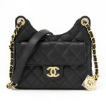 Túi Đeo Chéo Nữ Chanel Black Caviar Small Hobo Bag Màu Đen