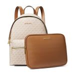 Balo Nữ Michael Kors MK 30S3GYDB6B Sally Medium 2-In-1 Logo and Faux Leather Backpack Vanilla Màu Trắng