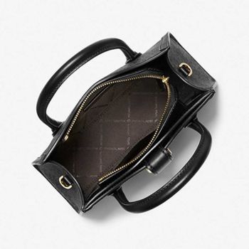 Túi Xách Nữ Michael Kors MK Natural Gabby Logo Satchel 35S3G5GS5B Màu Đen Xám