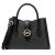 Túi Xách Nữ Michael Kors MK Natural Gabby Logo Satchel 35S3G5GS5B Màu Đen Xám