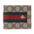 Ví Nam Gucci Bee Web Bifold Wallet GG Coated Canvas Màu Nâu Be