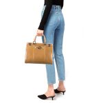 Túi Xách Nữ Gucci Light Brown Python Leather Zumi Tote Bag Màu Nâu Nhạt