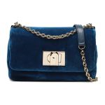 Túi Đeo Chéo Nữ Furla 1927 Mini Crossbody Bag Velvet Fabric Petrol B-BAFKACO-BX1471-1785S Màu Xanh Navy