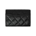 Ví Chanel Classic Card Holder Grained Calfskin Gold Black AP0214-Y01864-C3906 Màu Đen