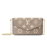 Túi Đeo Chéo Nữ Louis Vuitton LV  Félicie Pochette Bag M69977 Màu Xám