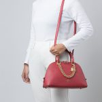 Túi Xách Tay Nữ Coach Katy Chain Satchel Red Apple CE991 Màu Đỏ