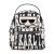 Balo Karl Lagerfeld Amour Nylon Mini Backpack LH2KE899 Màu Đen Trắng