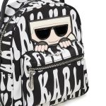 Balo Karl Lagerfeld Amour Nylon Mini Backpack LH2KE899 Màu Đen Trắng