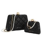 Gift Set Túi Nữ Charles & Keith CNK Mini Quilted Chain Bag - Black CK17-70701232 Màu Đen