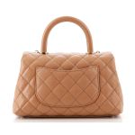 Túi Đeo Chéo Nữ Chanel Caviar Quilted Coco 9.5 Flap Beige Màu Be Đậm