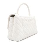 Túi Đeo Chéo Nữ Chanel Caviar Quilted Coco 9.5 Flap White Màu Trắng