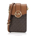 Túi Đeo Chéo Michael Kors MK Small Logo Smartphone Crossbody Bag 35S2GNMC5B Màu Nâu