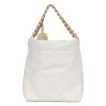 Túi Đeo Chéo Nữ Chanel Mini 22 Bag White Calfskin Gold Hardware Màu Trắng