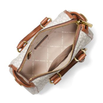 Túi Xách Tay Nữ Michael Kors MK Carine Extra-Small Logo Satchel In Vanilla 35F2GCCC5B Màu Trắng Kem