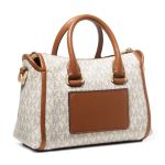 Túi Xách Tay Nữ Michael Kors MK Carine Extra-Small Logo Satchel In Vanilla 35F2GCCC5B Màu Trắng Kem