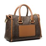 Túi Xách Tay Nữ Michael Kors MK Carine Extra-Small Logo Satchel Brown 35F2GCCC5B Màu Nâu