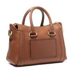 Túi Xách Tay Nữ Michael Kors MK Carine Extra-Small Pebbled Leather Satchel 35F2GCCC5L Màu Nâu