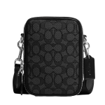 Túi Đeo Chéo Coach Stanton Crossbody In Signature Jacquard CH097 Màu Đen Xám