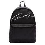 Balo Lacoste Unisex Crocodile Print Canvas Backpack Màu Đen