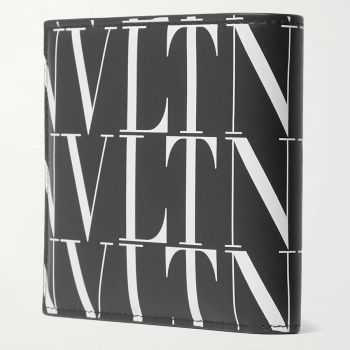 Ví Nam Valentino Garavani VLTN Bifold Wallet Màu Đen Trắng