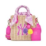 Túi Xách Tay Nữ MLB Basic Logo Bag New York Yankees 7ACRM0533 Màu Hồng