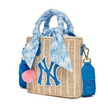 Túi Xách Tay Nữ MLB Basic Logo Bag New York Yankees 7ACRM0533 Màu Xanh