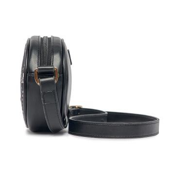 Túi Đeo Chéo MLB Kids Monogram Jacquard Rattan Cross Bag New York Yankees 7ACRMD233-50KBS Màu Đen