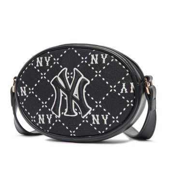 Túi Đeo Chéo MLB Kids Monogram Jacquard Rattan Cross Bag New York Yankees 7ACRMD233-50KBS Màu Đen