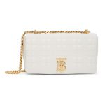 Túi Đeo Chéo Burberry White Small Quilted Lola Bag Màu Trắng