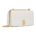 Túi Đeo Chéo Burberry White Small Quilted Lola Bag Màu Trắng