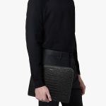 Túi Cầm Tay Find Kapoor  Clutch 32 Croco Set Màu Đen