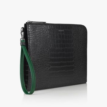 Túi Cầm Tay Find Kapoor  Clutch 32 Croco Set Màu Đen