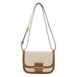 Túi Đeo Chéo Nữ Charles & Keith CNK Charlot Canvas Crossbody Bag - Chocolate CK2-80782074 Màu Nâu Kem
