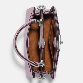 Túi Đeo Chéo Coach Mini Lane Top Handle In Signature Canvas CC977 Màu Tím/Be