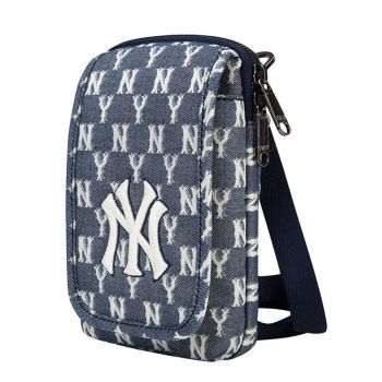 Túi Đeo Chéo MLB Monogram New York Yankees Crossbody Bag 32BGDD011-50N Màu Xanh Denim