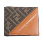 Ví Fendi Canvas And Leather Bi Fold Wallet Mens Brown Multi Phối Màu