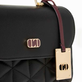Túi Đeo Chéo Lyn Prive Crisp Top Handle M Handbags LL23CBS065 Màu Đen