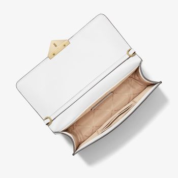 Túi Đeo Chéo Michael Kors Cece Medium Studded Faux Leather Clutch 35S3G0EC6O Màu Trắng Ngà