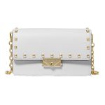 Túi Đeo Chéo Michael Kors Cece Medium Studded Faux Leather Clutch 35S3G0EC6O Màu Trắng Ngà