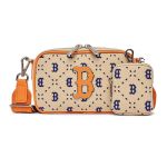 Túi Đeo Chéo MLB Dia Monogram Jacquard Mini Boston Red Sox 3ACRS013N-43SAL Màu Kem Size 18