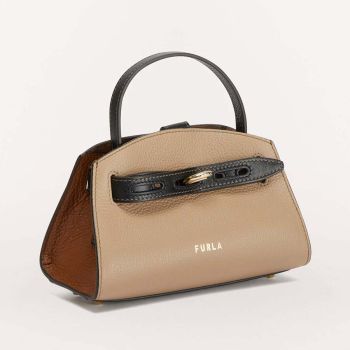 Túi Đeo Chéo Furla Margherita Top Handle Mini Greige Màu Be