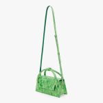 Túi Xách Tay Find Kapoor Marty Wedge Bag 22 Crinkled Cracked Màu Xanh Green