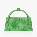 Túi Xách Tay Find Kapoor Marty Wedge Bag 22 Crinkled Cracked Màu Xanh Green