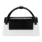 Túi Xách Tay Find Kapoor Marty Wedge Bag 22 Crinkled White Black Màu Đen Trắng