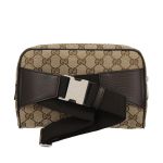 Túi Đeo Chéo Gucci GG Canvas Waistbag Beige Ebonyn Màu Nâu Be