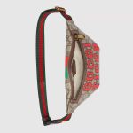 Túi Đeo Hông Gucci Tiger GG Belt Bag Beige And Red Leather Phối Màu