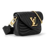 Túi Đeo Chéo Nữ Louis Vuitton LV New Wave Multi-Pochette M56461 Màu Đen